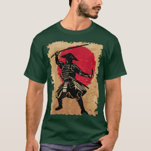 Camiseta Samurai Japonés En El Gorra Bushido Se Levanta El 