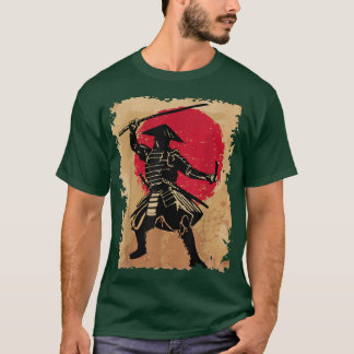 Camiseta Samurai Japonés En El Gorra Bushido Se Levanta El 