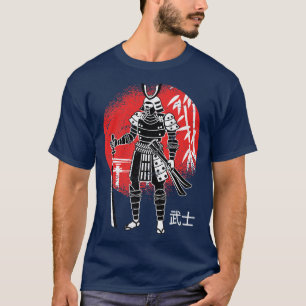 Camiseta Samurai japonés: espada de combate a la espada en 