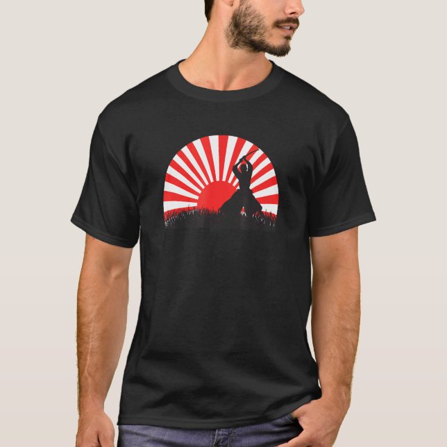 Camiseta samurái japonés espadachín ninja (Anverso)