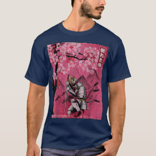 Camiseta Samurai Japonés falló guerrero cerezo en vin