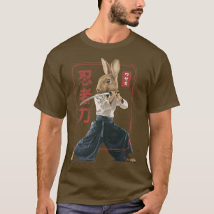 Camiseta Samurai Japonés Ninja Conejo Conejo Kawaii Tattoo
