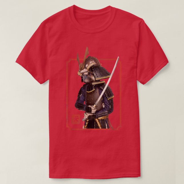 Camiseta Samurai japonés Ninja Pug Perro amante Kawaii Tatt (Diseño del anverso)