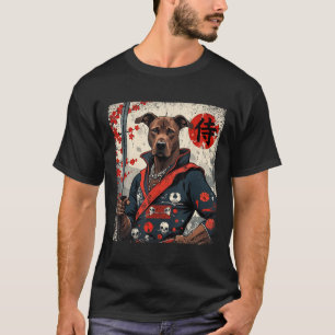 Camiseta Samurai japonés Pitbull Tattoo Kawaii Ukiyo-e Nin