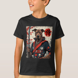 Camiseta Samurai japonés Pitbull Tattoo Kawaii Ukiyo-e Nin