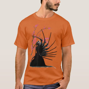 Camiseta Samurai japonés y florecimiento de cerezo sakura v