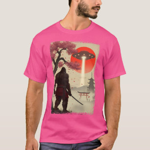Camiseta Samurai japonesa Bigfoot Ufo Ukiyo-E Katana Vintag