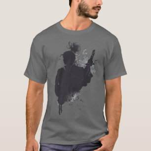Camiseta Samurai japonesa guerrero con tinta de salpicadura