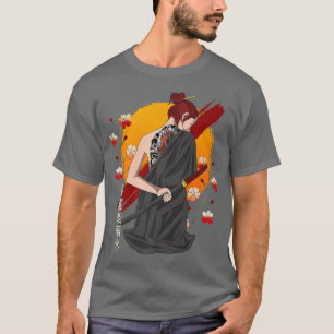 Camiseta Samurai japonesa vintage Sakura Cherry Blossom Kat
