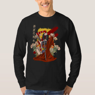 Camiseta Samurai japonesa vintage Sakura Cherry Blossom Kat