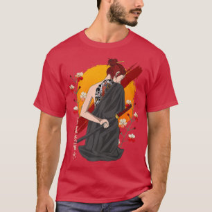 Camiseta Samurai japonesa vintage Sakura Cherry Blossom Kat
