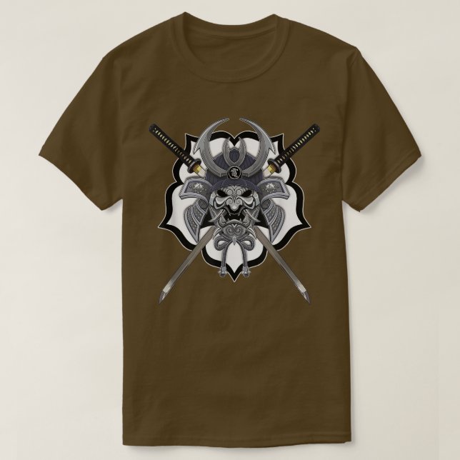 Camiseta Samurai Kabuto Máscara Ronin con Katana (Diseño del anverso)
