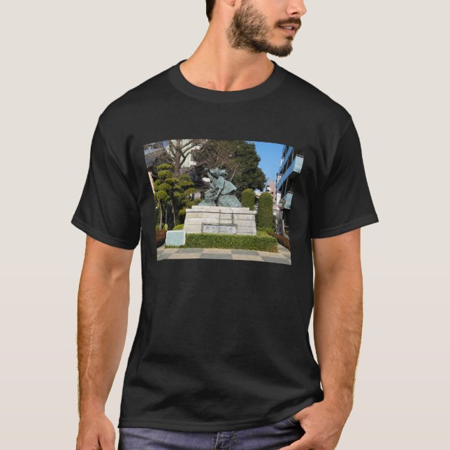 Camiseta Samurai Kamakura Gongoro Kagemasa Kabuki Estatua (Anverso)