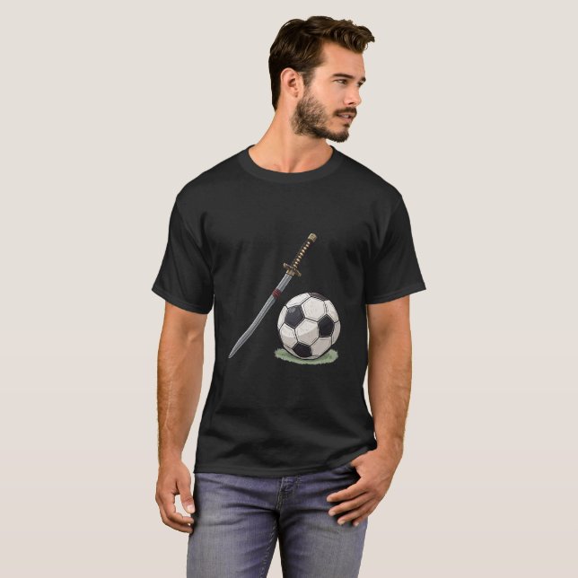 Camiseta Samurai Katana and Soccer Ball - Japan (Anverso completo)