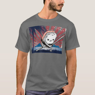 Camiseta Samurai Katana Gracioso Sushi Japonés