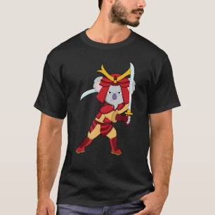 Camiseta samurai koala oso animal guerrero japonés