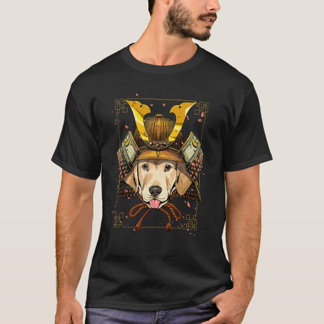 Camiseta Samurai Labrador Retriever Dog Pet Japanese Warrio (Anverso)