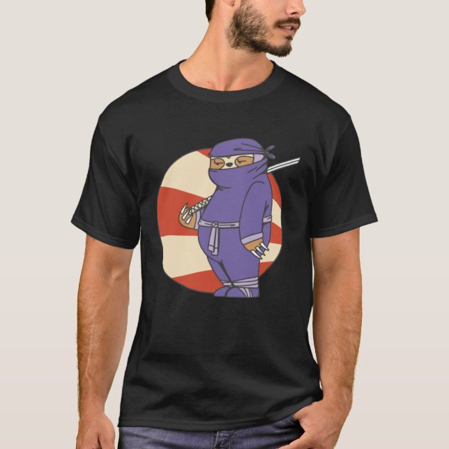 Camiseta Samurai Lazy Sloth (Anverso)