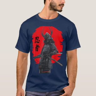 Camiseta Samurai masculino con espada, samurai japonés