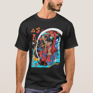 Camiseta Samurai mata al monstruo Oni Ogre ukiyo y japonés 