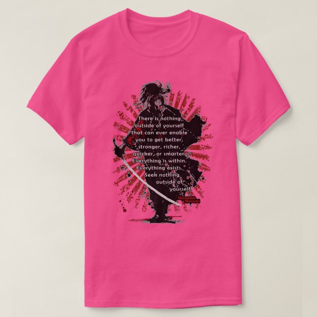 Camiseta Samurai  Miyamoto Musashi, Wisdom  (2) (Diseño del anverso)