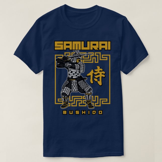 CAMISETA SAMURAI NEGRO (Diseño del anverso)