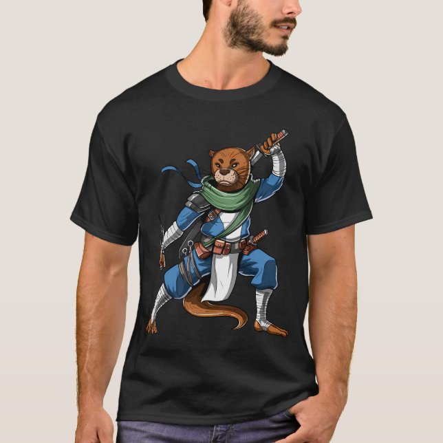 Camiseta Samurái Ninja Nutria (Anverso)