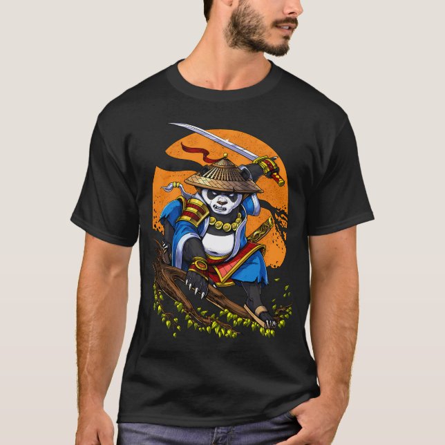 Camiseta Samurái Oso Panda (Anverso)