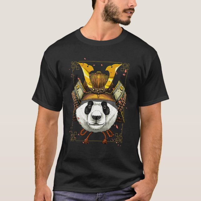 Camiseta Samurai Panda Bear Japanese Warrior Bushido Japane (Anverso)