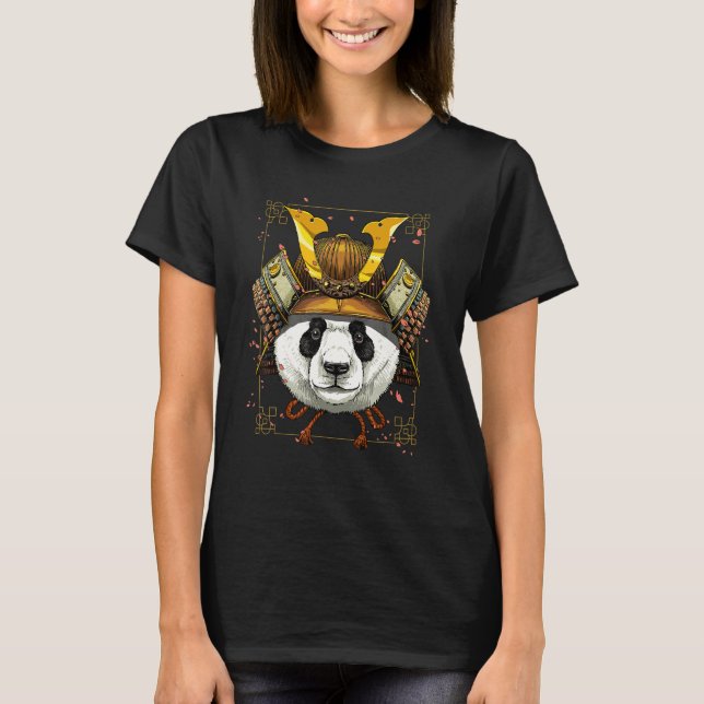 Camiseta Samurai Panda Bear Japanese Warrior Bushido Japane (Anverso)