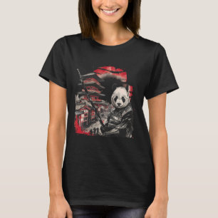 Camiseta Samurai Panda dibuja arte japonés
