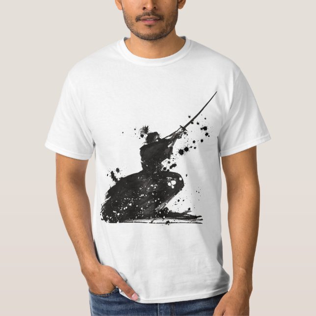 camiseta samurai para hombres  (Anverso)