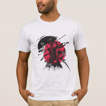 camiseta samurái para hombres
