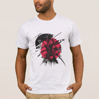 camiseta samurái para hombres