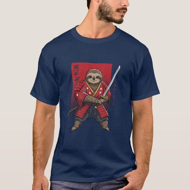 Camiseta Samurái Perezoso (Anverso)
