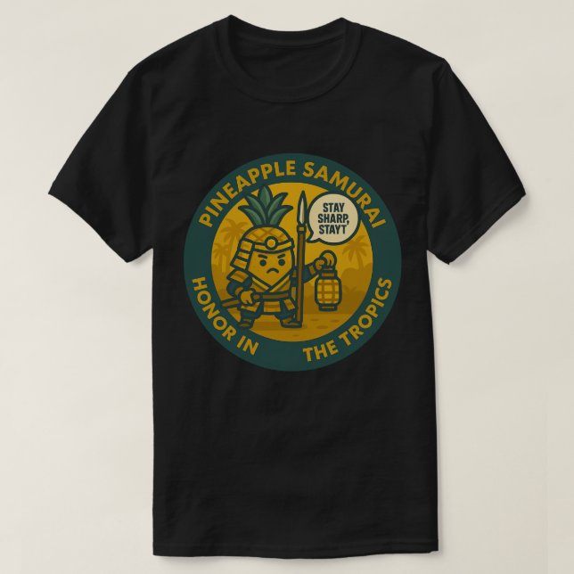 Camiseta Samurái Piña Juguetón Marcial (Diseño del anverso)