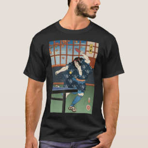 Camiseta Samurai Play Mesa de tenis Ping Pong Ukiyoe
