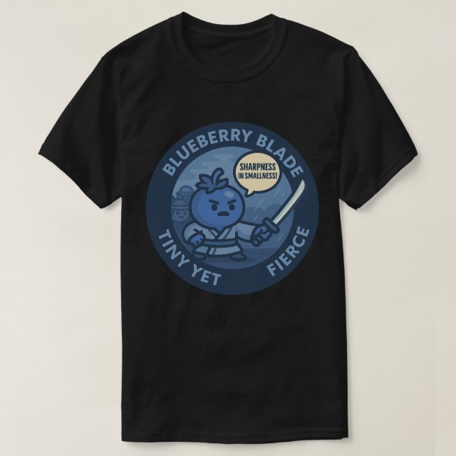 Camiseta Samurái Poderoso de Arándano Juguetón  (Diseño del anverso)
