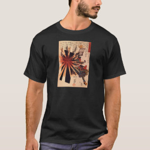 Camiseta Samurai que defiende contra cáscara de estallido