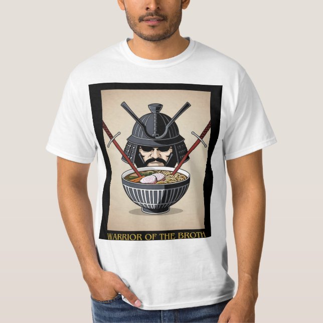 Camiseta Samurai Ramen - Guerrero de la camiseta-B (Anverso)