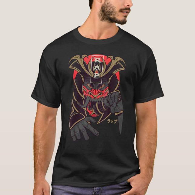 Camiseta Samurai Rap Streetwear Rapper Shogun Urban Street  (Anverso)