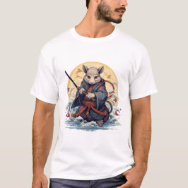 Camiseta  Samurai rat Basic white T-Shirt