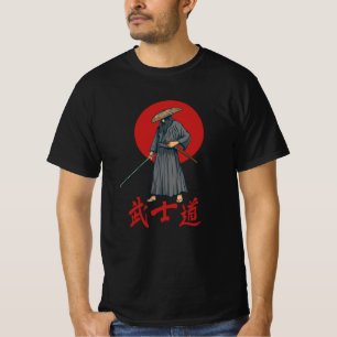 Camiseta Samurai retro con Katana - japonés