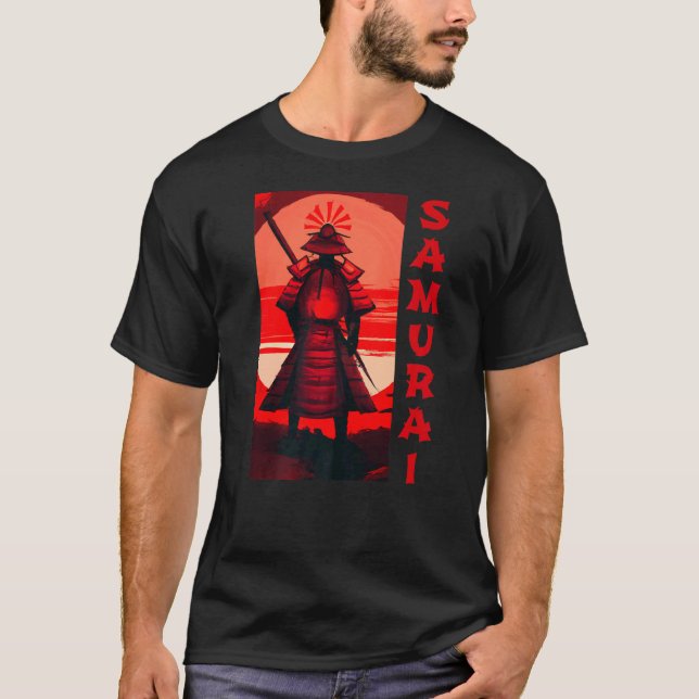 Camiseta Samurai Rojo En Armor Frente Al Sol Bushido 1 (Anverso)