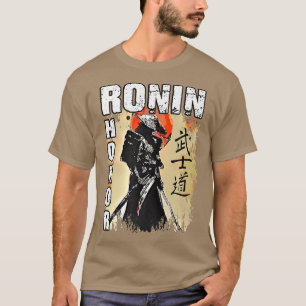 Camiseta Samurai Ronin Gorra de paja luchador de espadas en