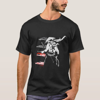 Camiseta Samurai Ronin Sol rojo japonés