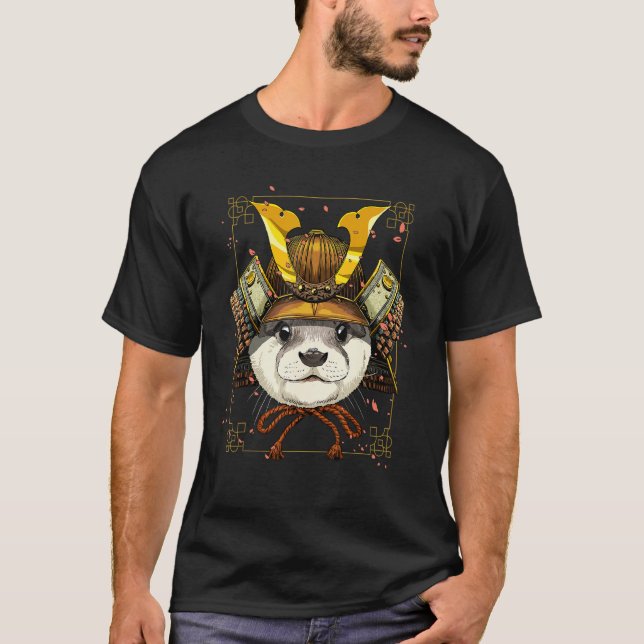 Camiseta Samurai Sea Otter Japanese Warrior Bushido Japanes (Anverso)