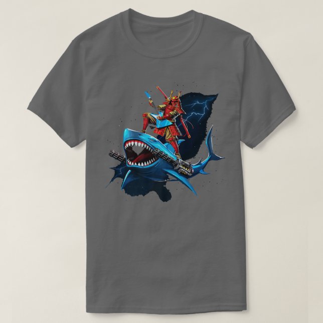 Camiseta Samurai Shark Funny pun (Diseño del anverso)
