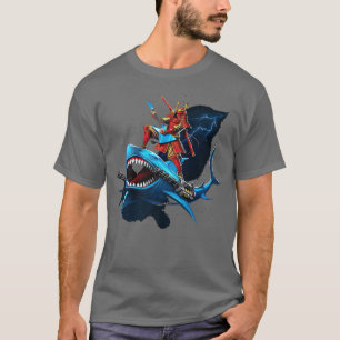 Camiseta Samurai Shark Funny pun