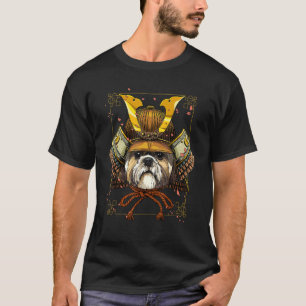 Camiseta Samurai Shih Tzu Perro cachorro guerrero japonés B